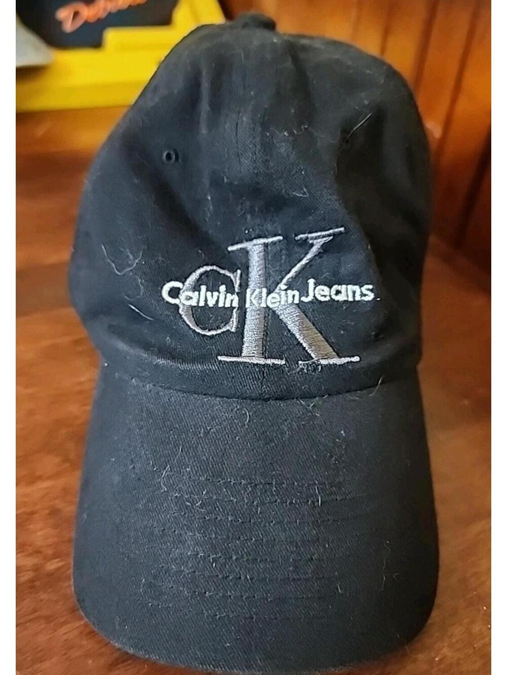 Calvin Klein Jeans Embroidered Hat Black Snapback Adjustable Cap CK Logo